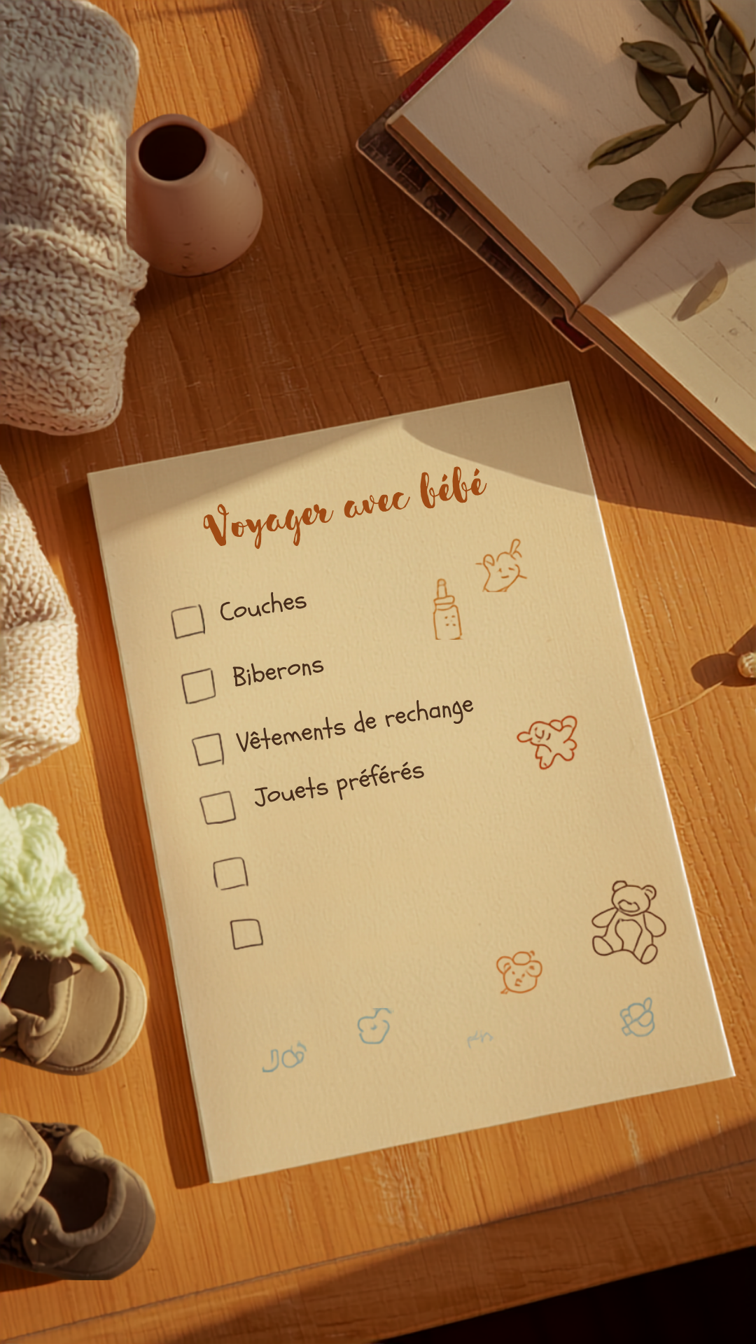Les essentiels à apporter en voyage avec bébé ou tout-petit : la checklist des parents ✈️🧳